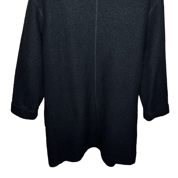 Eileen Fisher Wool Boiled Long Coat Large - Picture 6 of 8